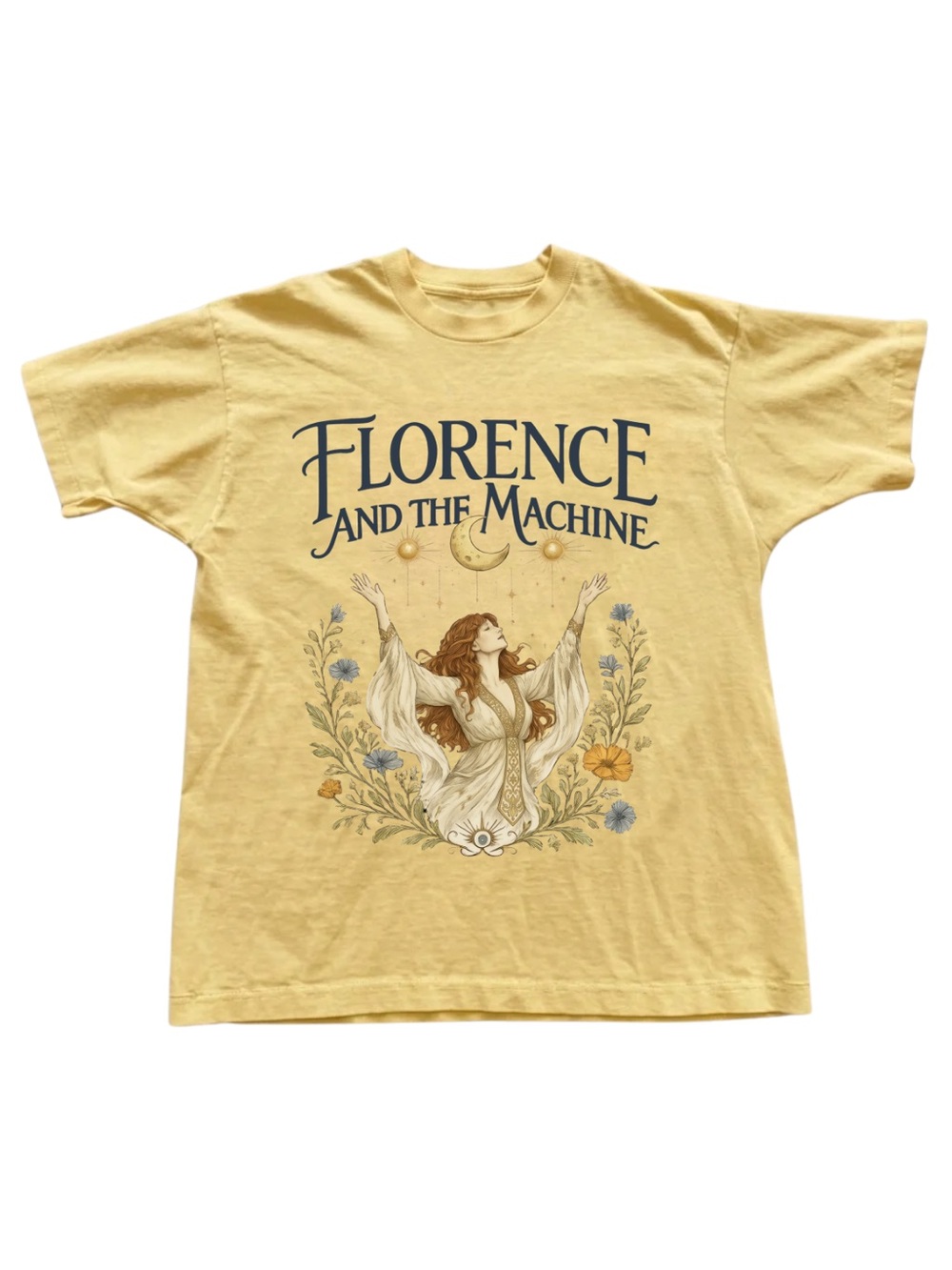 Gildan Florence Yellow Graphic Tee